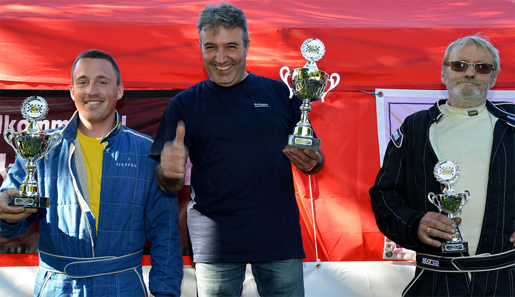 Steffen Kjær, Vincenzo Santangelo og Robert Didriksen var dagens hurtigste på serpentinevejen
(Foto: Michael Eisenberg)